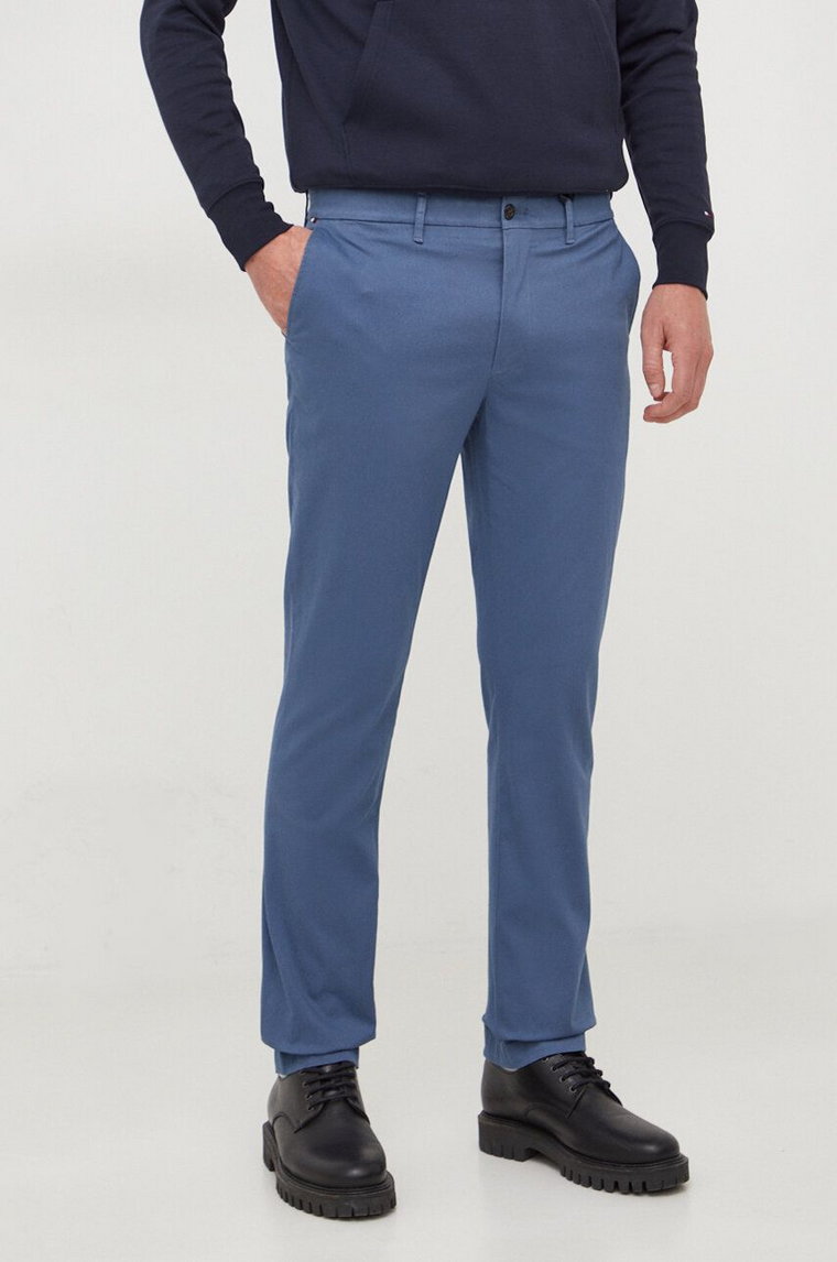Tommy Hilfiger spodnie męskie kolor niebieski proste MW0MW33938