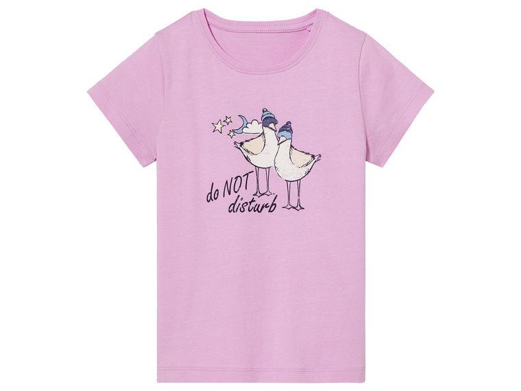 lupilu Piżama dziecięca z bawełny (t-shirt + spodenki) (110/116, Różowy)