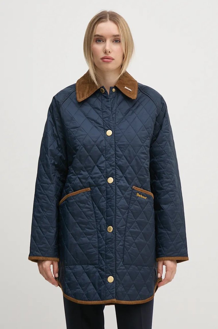 Barbour kurtka 30th Anniversary Oversized Liddesdale damska kolor granatowy przejściowa LQU1770