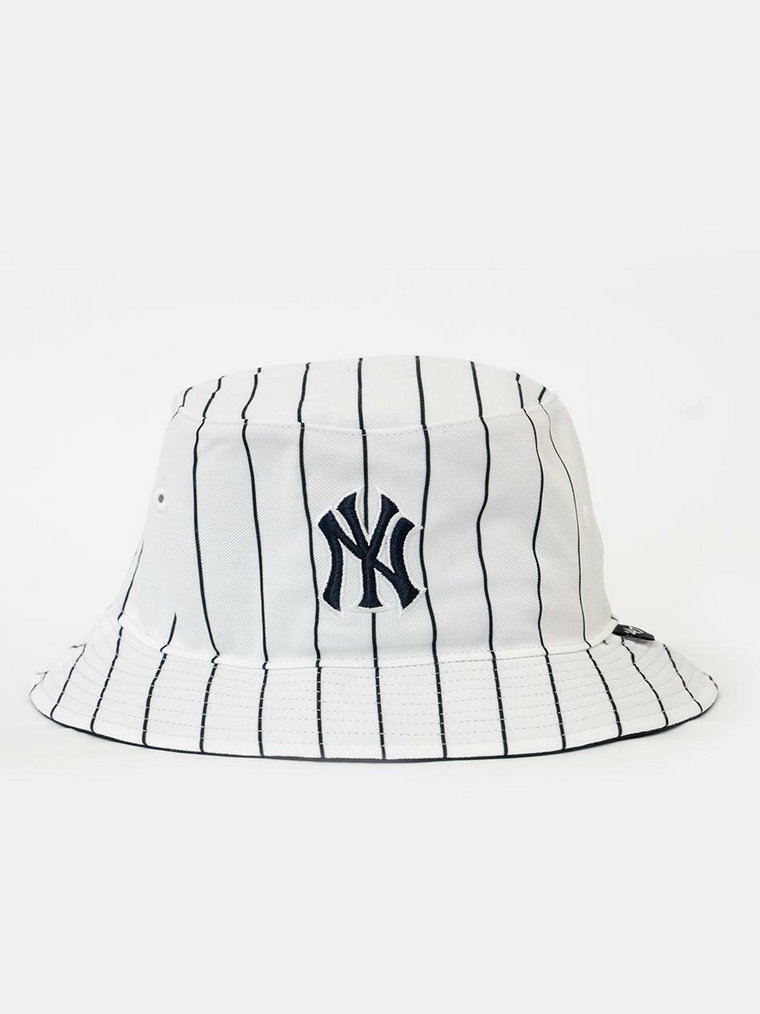 Kapelusz Bucket Hat Biały 47 Brand New York Yankees MLB Pinstriped