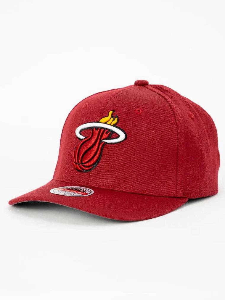 Czapka Z Daszkiem Baseballówka Mitchell & Ness Miami Heat NBA Team Ground 2.0 Ciemna Czerwona