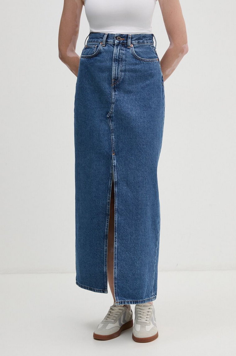 Pepe Jeans spódnica jeansowa MAXI SKIRT HW kolor granatowy maxi prosta PL901168CT9