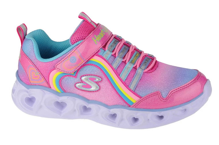 Skechers Heart Lights-Rainbow Lux 302308L-PKMT, Dla dziewczynki, Różowe, buty sneakers, tkanina, rozmiar: 32