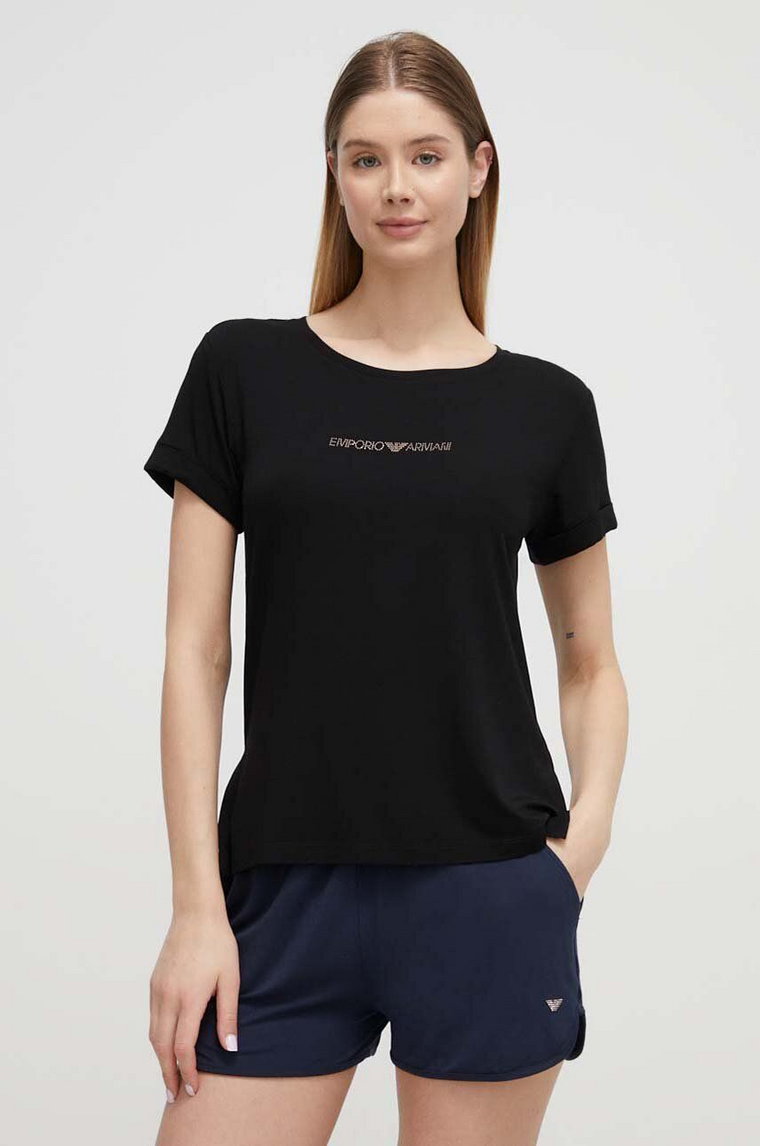 Emporio Armani Underwear t-shirt plażowy kolor czarny