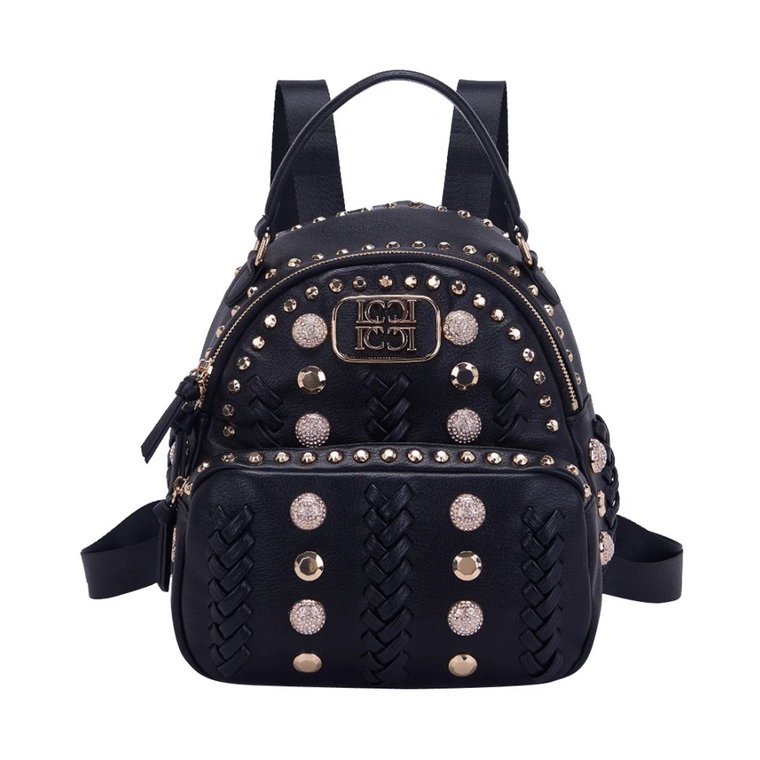 Studded Hammered Effect Backpack La Carrie