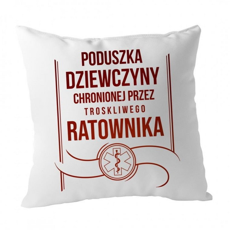 Poduszka dziewczyny ratownika - poduszka z nadrukiem