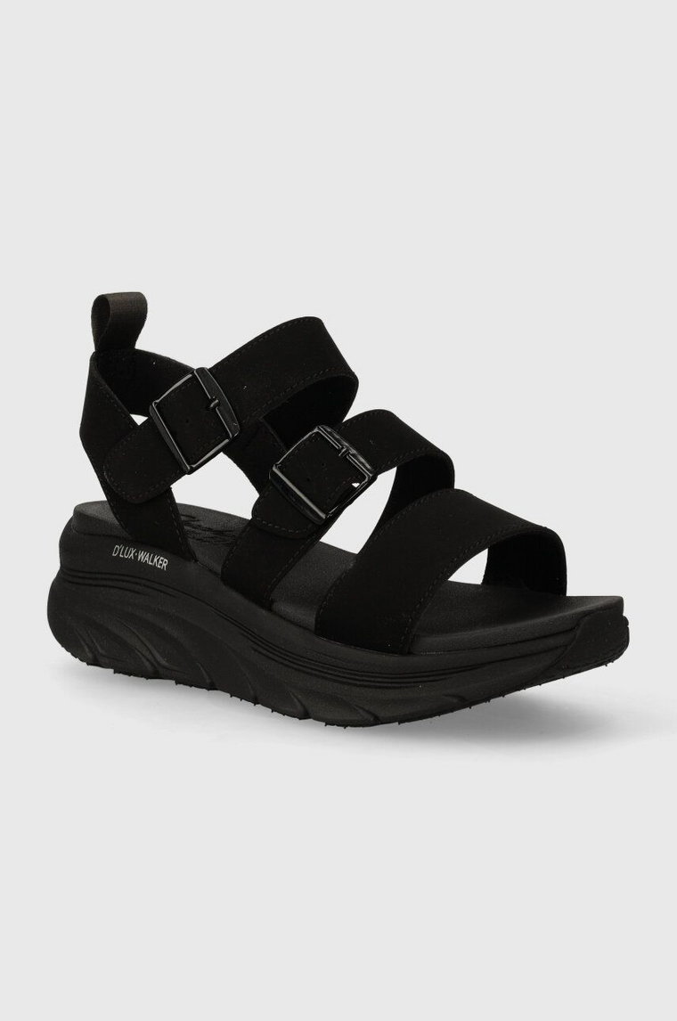 Skechers sandały RELAXED FIT damskie kolor czarny na platformie