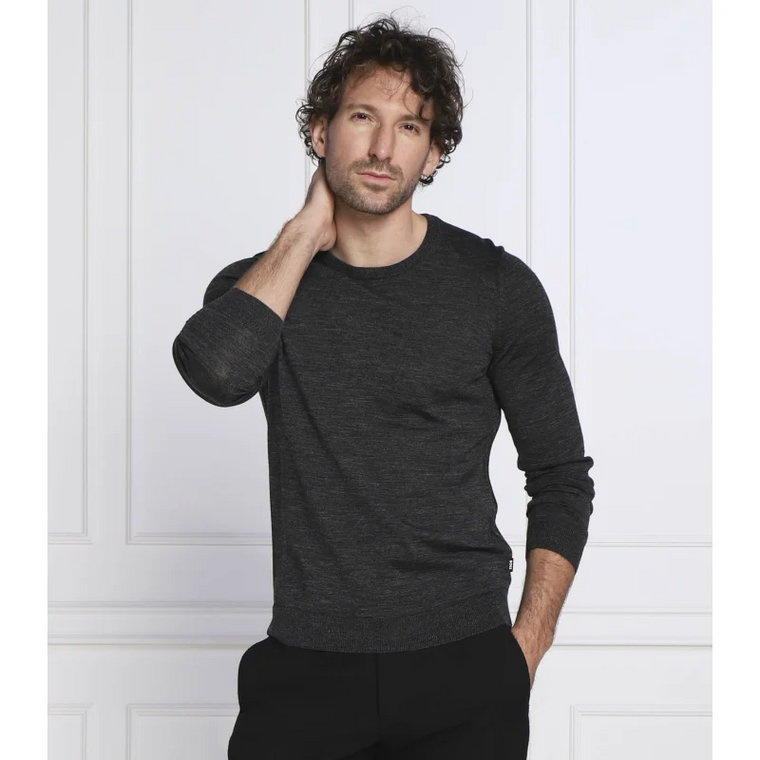 BOSS BLACK Wełniany sweter Leno-P | Slim Fit