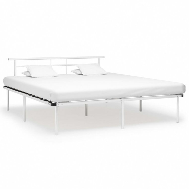 Rama łóżka, biała, metalowa, 180 x 200 cm kod: V-324836