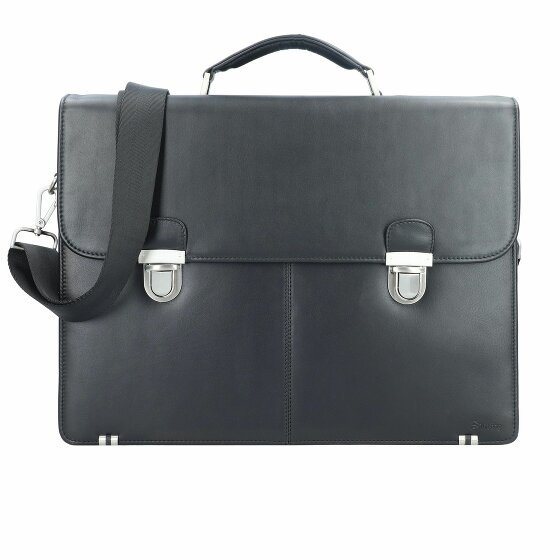 Esquire Oxford Briefcase Leather 42 cm schwarz