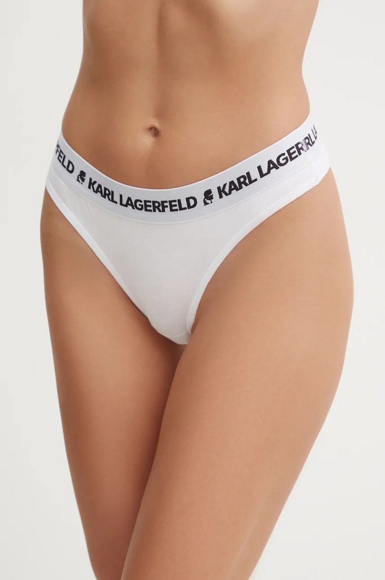 Karl Lagerfeld stringi 3-pack kolor biały 246W2113