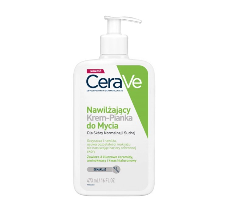 CERAVE NAWILŻAJĄCY KREM-PIANKA DO MYCIA DO SKÓRY NORMALNEJ I SUCHEJ 473ML