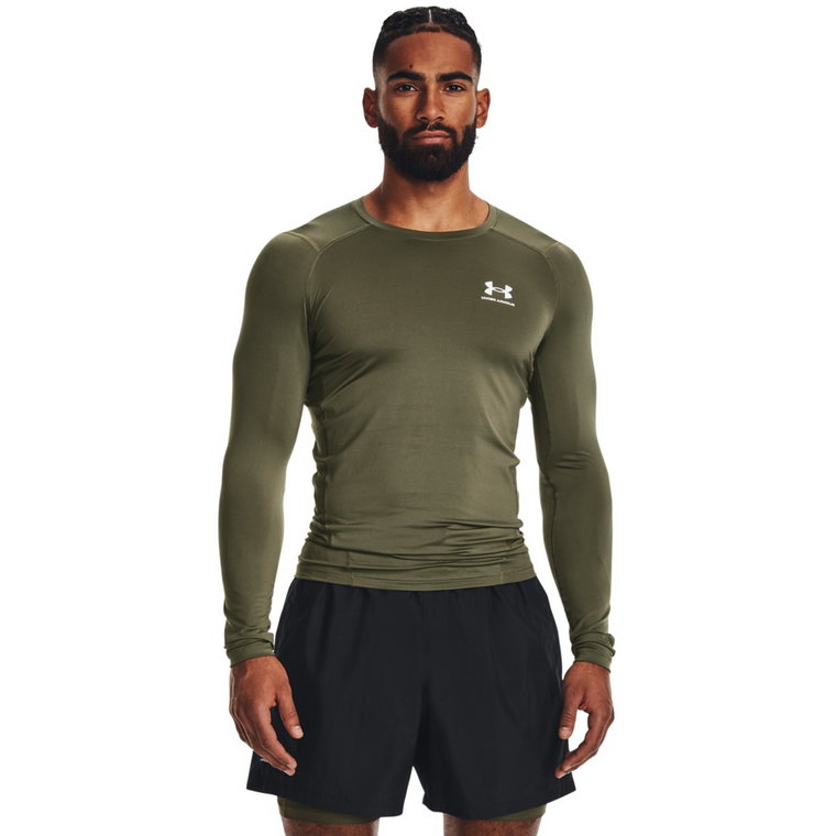 Męski longsleeve treningowy UNDER ARMOUR UA HG Armour Comp LS - khaki