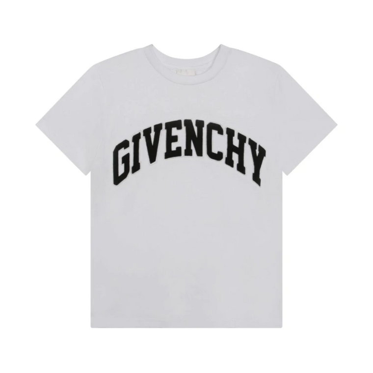 Białe koszulki i pola dla dzieci z haftem Givenchy