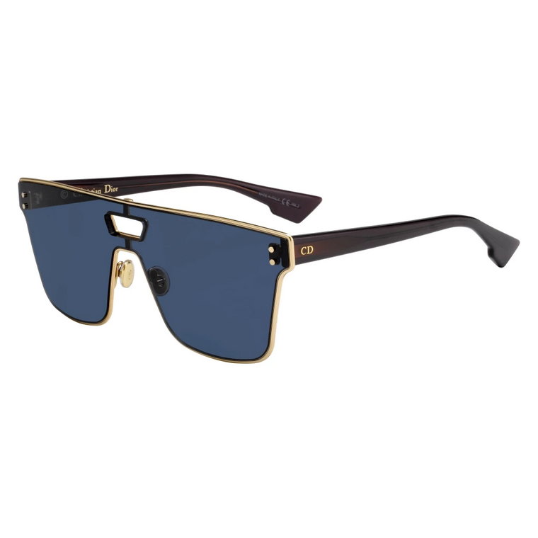Stylowe okulary przeciwsłoneczne w kolorze złoto burgundzki/niebieski Dior