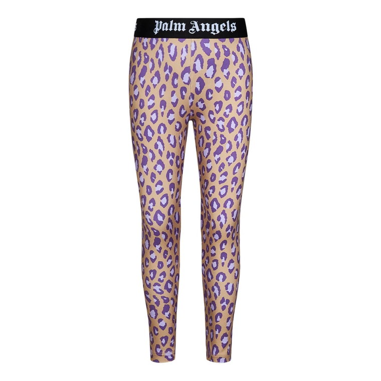 Legginsy w Leopardzie dla Aktywnych Dziewczynek Palm Angels