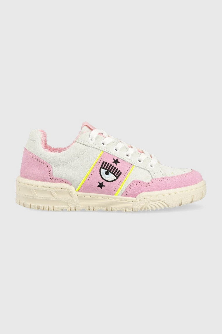 Chiara Ferragni sneakersy zamszowe CF3106_236 kolor szary CF1 LOW