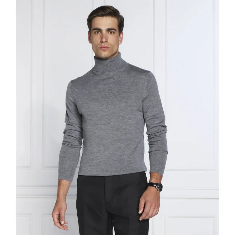 Calvin Klein Wełniany golf | Slim Fit