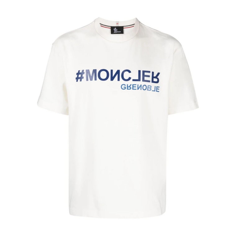 Beżowy T-Shirt dla Mężczyzn Moncler