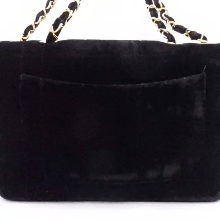 Czarna torebka zamszowa na ramię Chanel Vintage