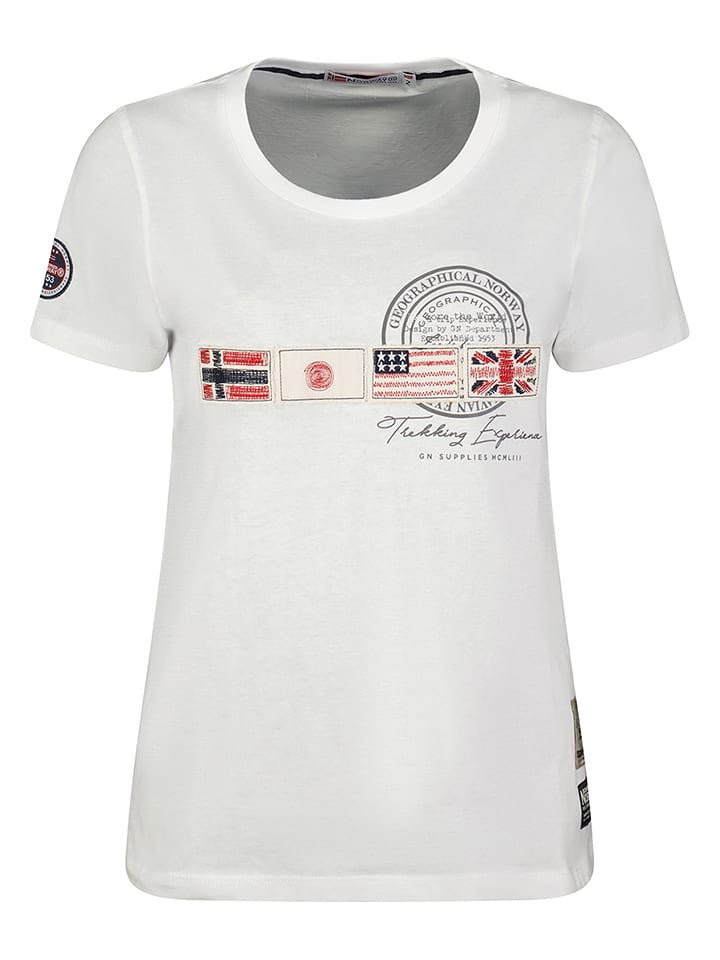 Geographical Norway Koszulka "Jorama" w kolorze białym