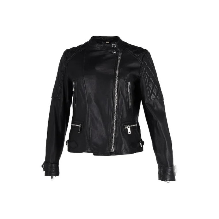 Pre-owned Leather outerwear Burberry Vintage