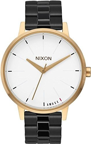 Nixon KENSINGTON LIGHTGOLDBLACK kobiety zegarek analogowy