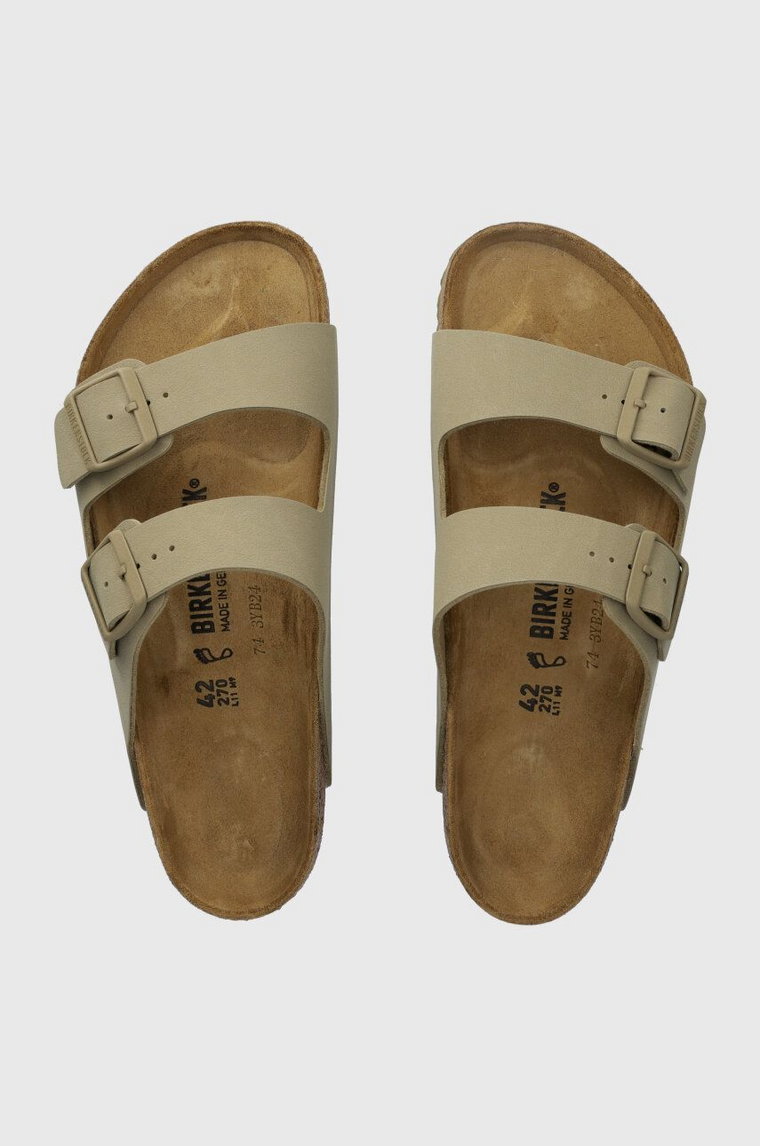 Birkenstock klapki Arizona męskie kolor beżowy 1027704