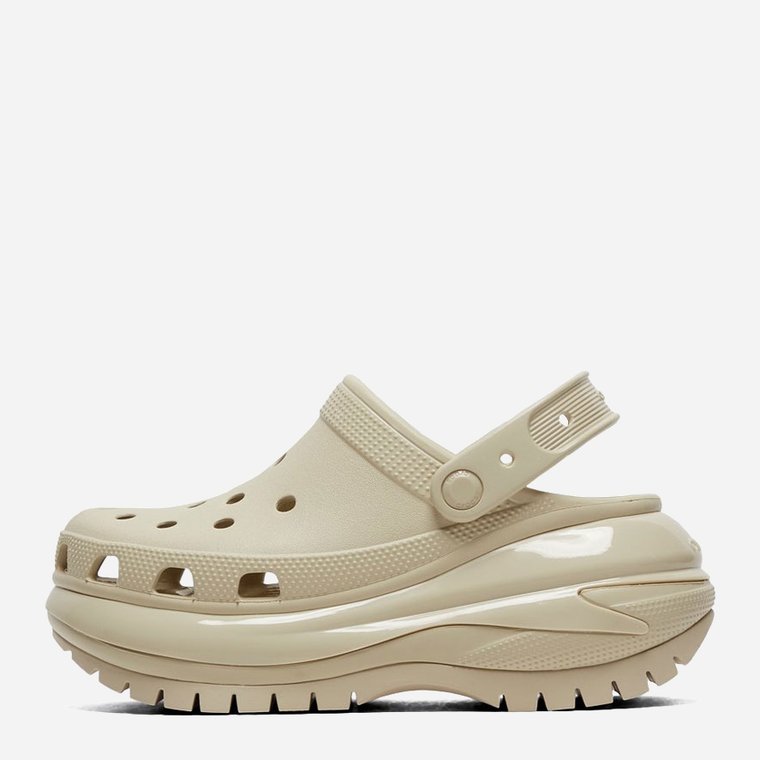 Chodaki damskie na wysokiej platformie Crocs Classic Mega Crush Clog 207988 41-42 Beżowe (196265104185). Chodaki damskie