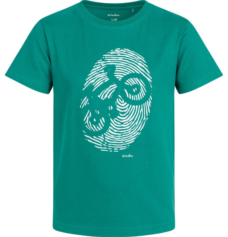 T-shirt Koszulka dziecięca chłopięca 116 Bawełna MTB Rower Zielony Endo