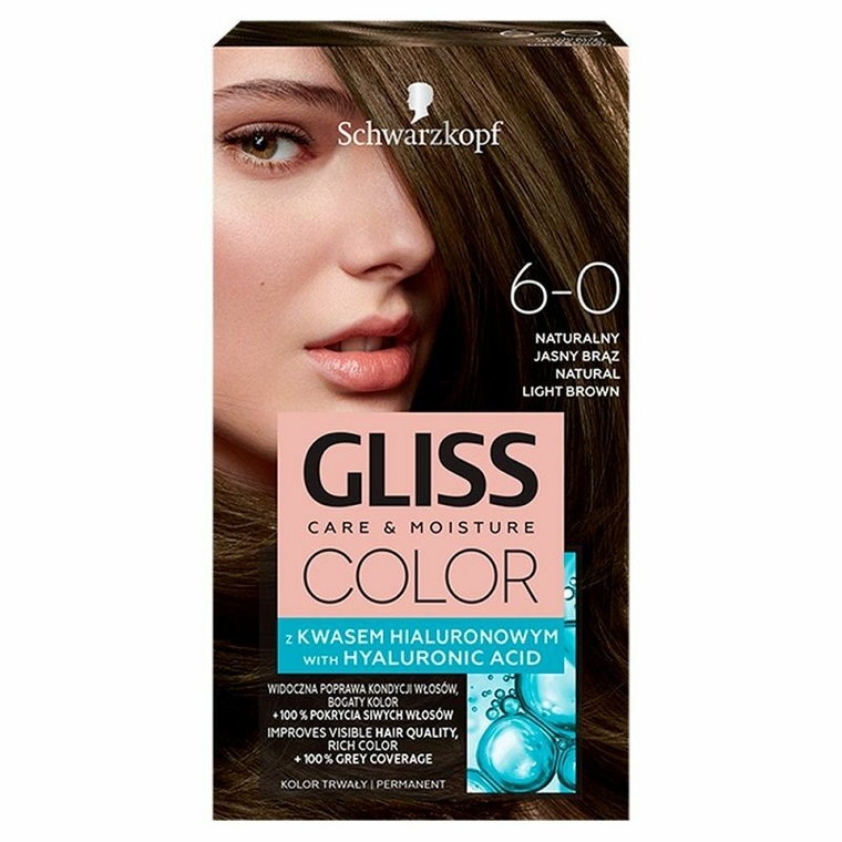 Gliss Color 6-0 Naturalny Jasny Brąz - farba do włosów 1 szt.