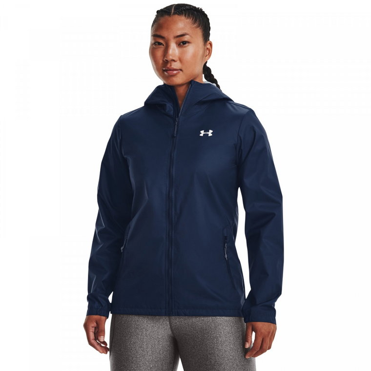 Damska kurtka treningowa UNDER ARMOUR Forefront Rain Jacket - granatowa