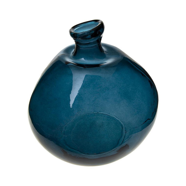 Wazon Dame Jeanne szklany 33cm niebieski