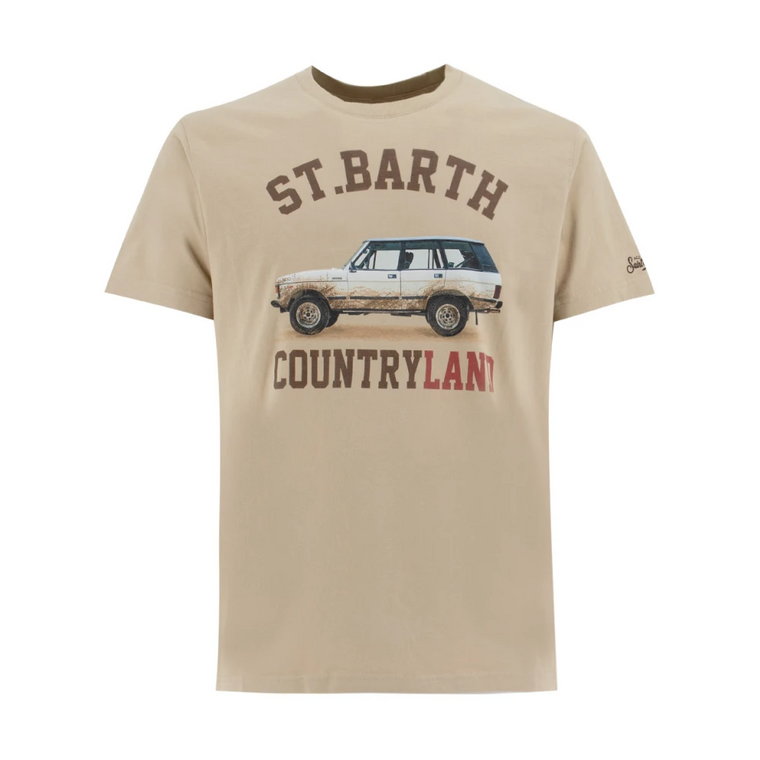 Bawełniana koszulka z haftowanym logo MC2 Saint Barth