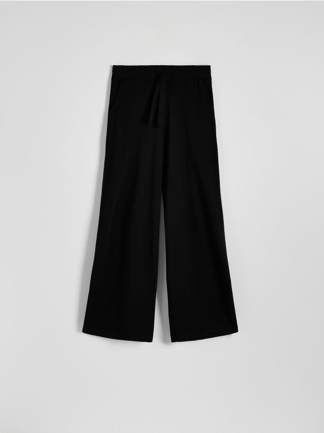 Reserved - Bawełniane spodnie - czarny