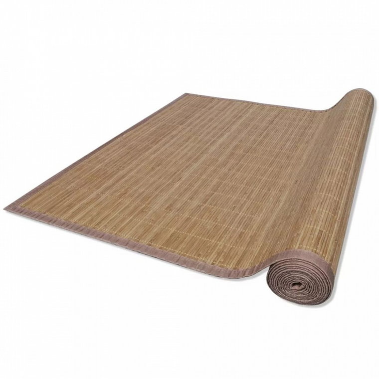 Brązowy, prostokątny dywan bambusowy, 80 x 200 cm kod: V-241337