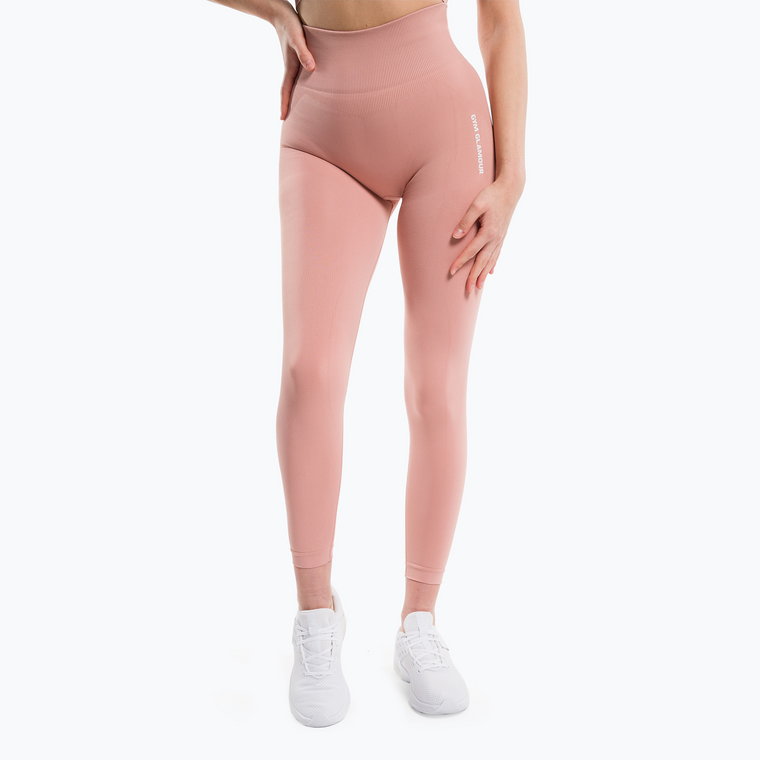 Legginsy treningowe damskie Gym Glamour Compress rose tan | WYSYŁKA W 24H | 30 DNI NA ZWROT