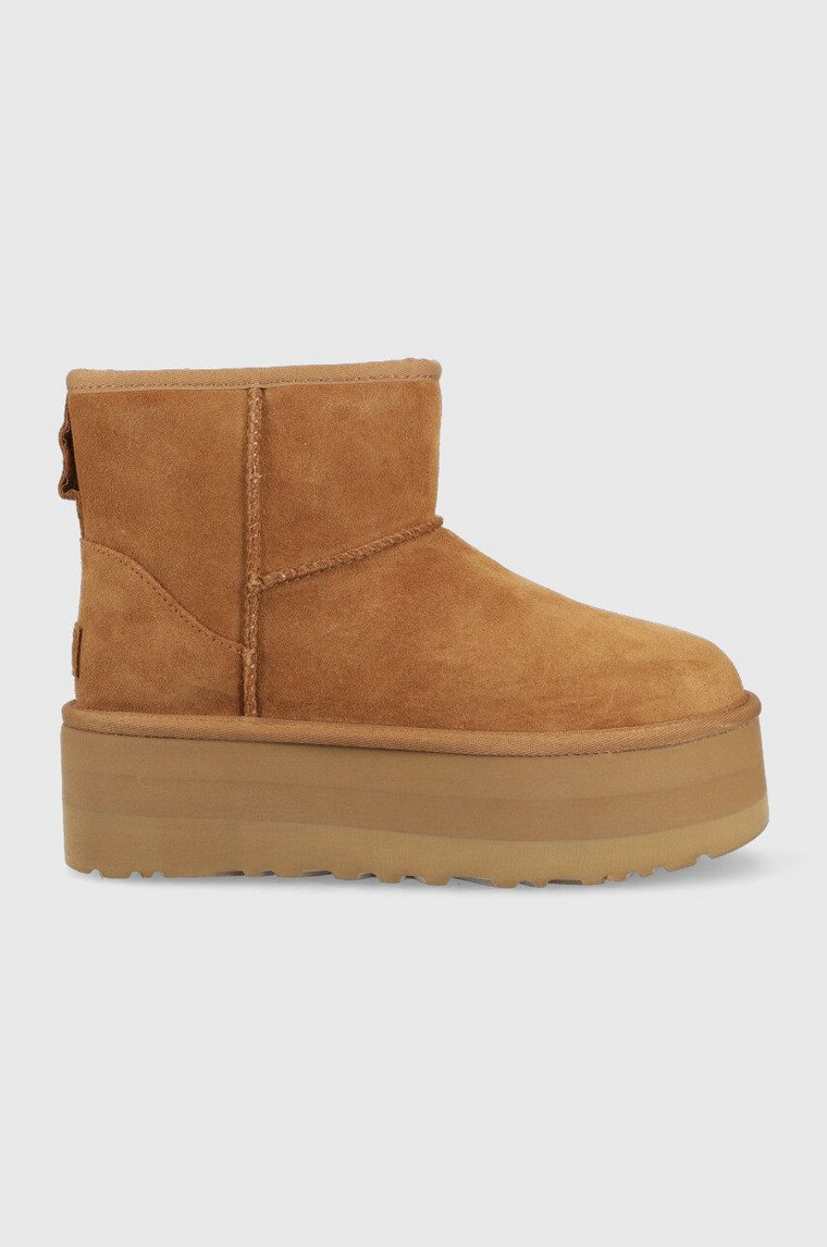 UGG śniegowce Classic Mini Platform kolor brązowy 1134991.CHE