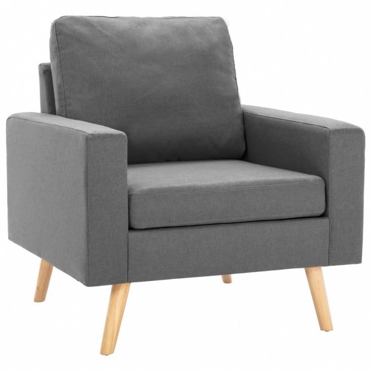 Fotel, jasnoszary, tapicerowany tkaniną kod: V-288693