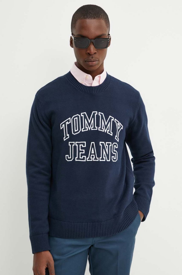 Tommy Jeans sweter męski kolor granatowy  DM0DM19178