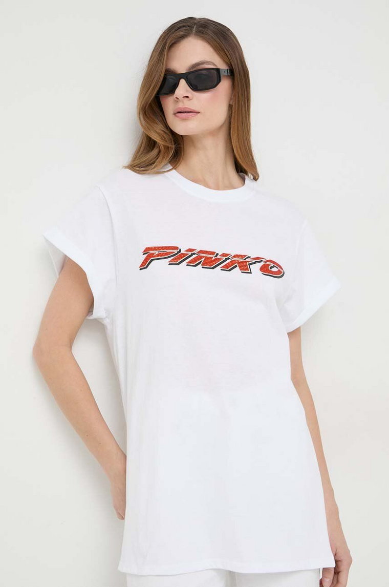 Pinko t-shirt damski kolor biały 103138.A1P7
