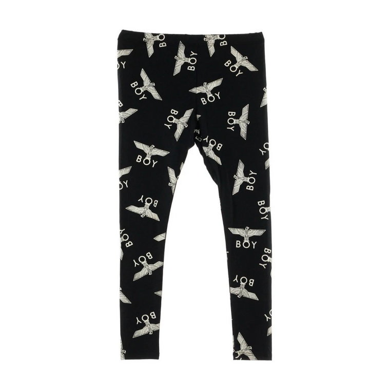 Repeat Leggings - Czarne/Białe BOY London