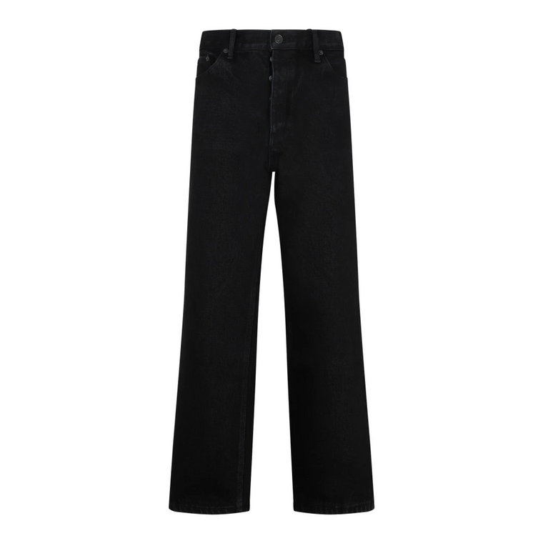 Pitch Black Jeans z Obciętymi Kostkami Balenciaga