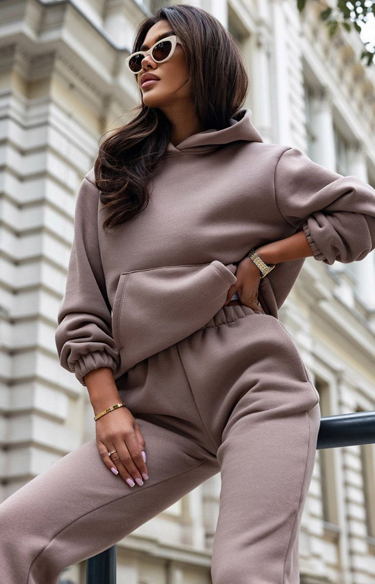 Komplet dresowy damski mocca Zoey D31, Kolor mocca, Rozmiar M/L, Ivon