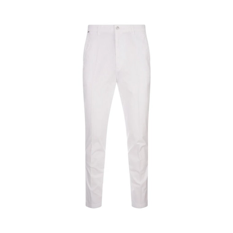 Białe Spodnie Slim-Fit Chino Hugo Boss