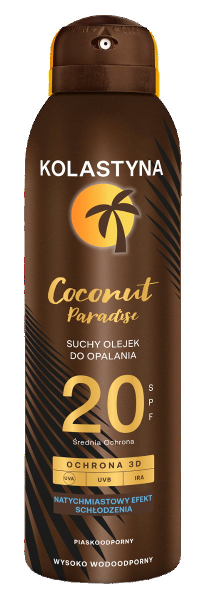 Kolastyna Sun Coconut Paradise SPF20 - Suchy Olejek do opalania 150 ml