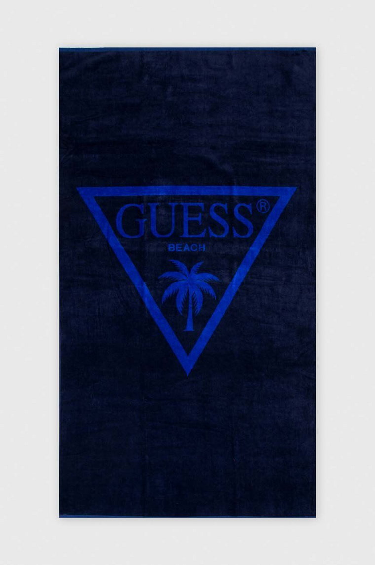 Guess ręcznik bawełniany kolor granatowy E4GZ03 SG00L