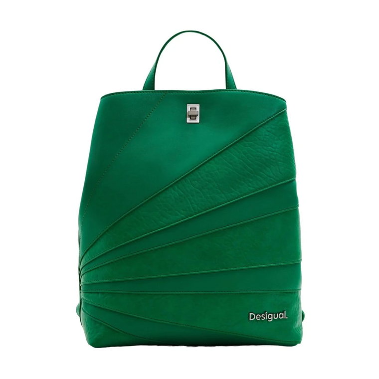 Zielony plecak z zamkiem dla kobiet Desigual