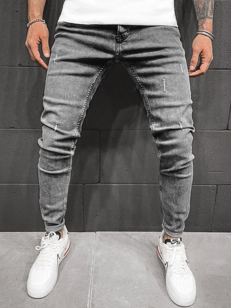 Spodnie męskie jeans szare OZONEE O/B5811