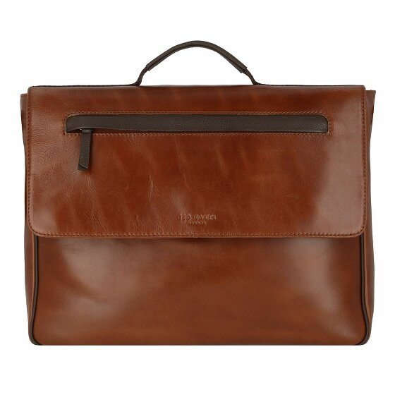 Ted Baker Briefcase Messenger Skórzany 40 cm Komora na laptopa tan